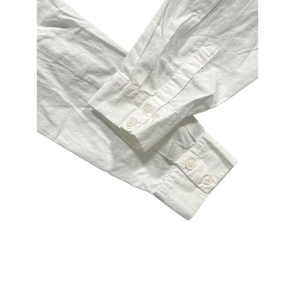 Ann Taylor LOFT Softened White Button Down w/ Gemstones Over Buttons Size Large - Picture 2 of 5